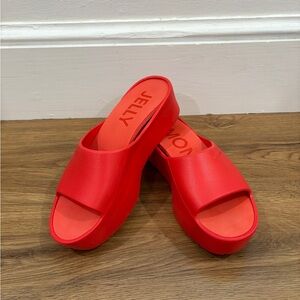 Lemon Red Sandals Minimalist Slide Shoes 9.5 / EU 40 jelly
